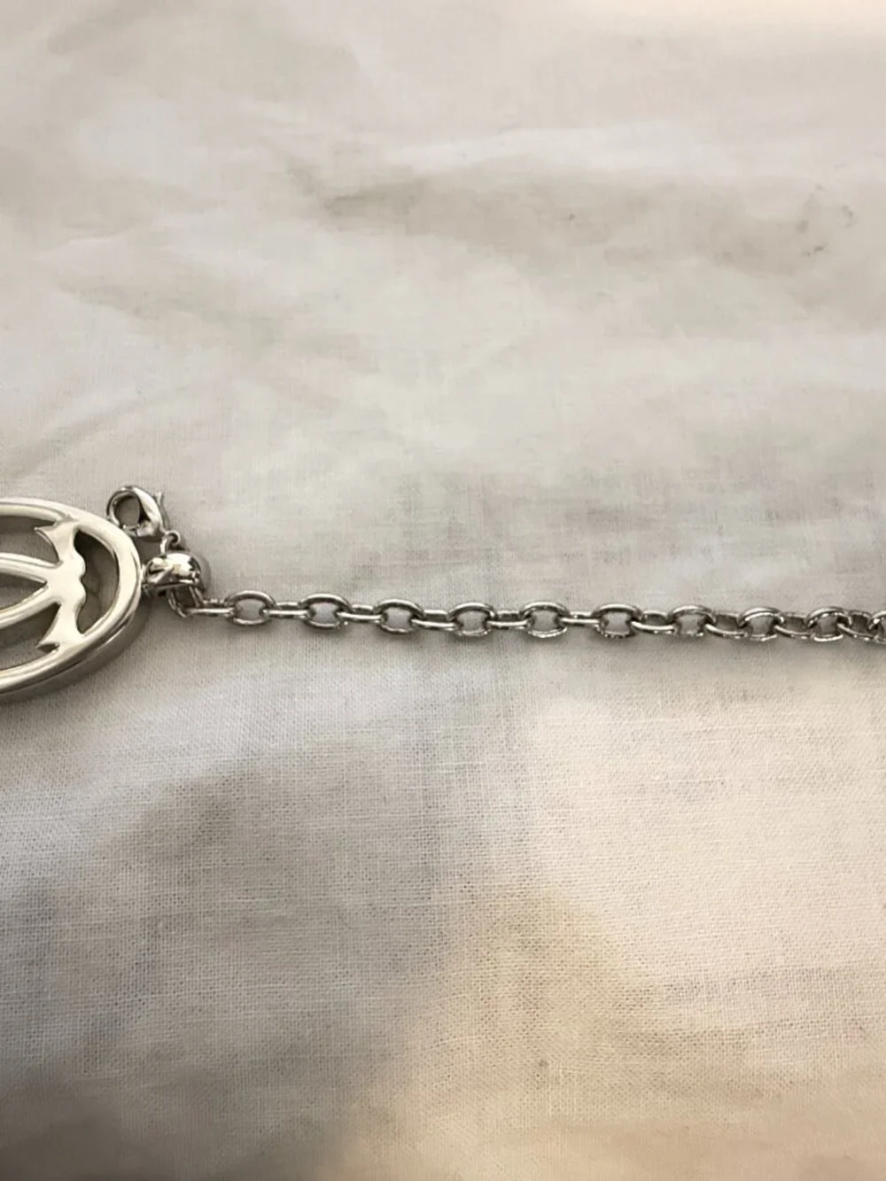 $695 Authentic CARTIER Unisex Silver Keychain